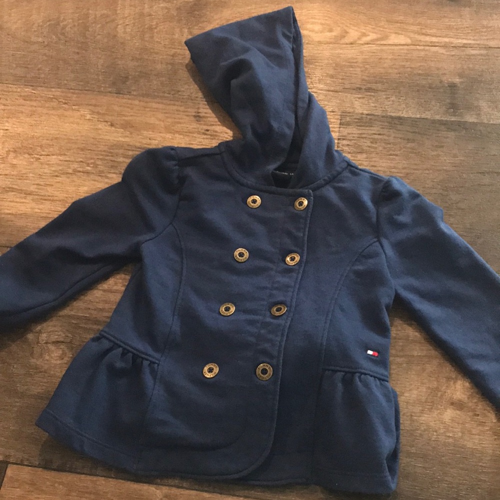 Tommy Hilfiger hooded size 18 M girls navy blue